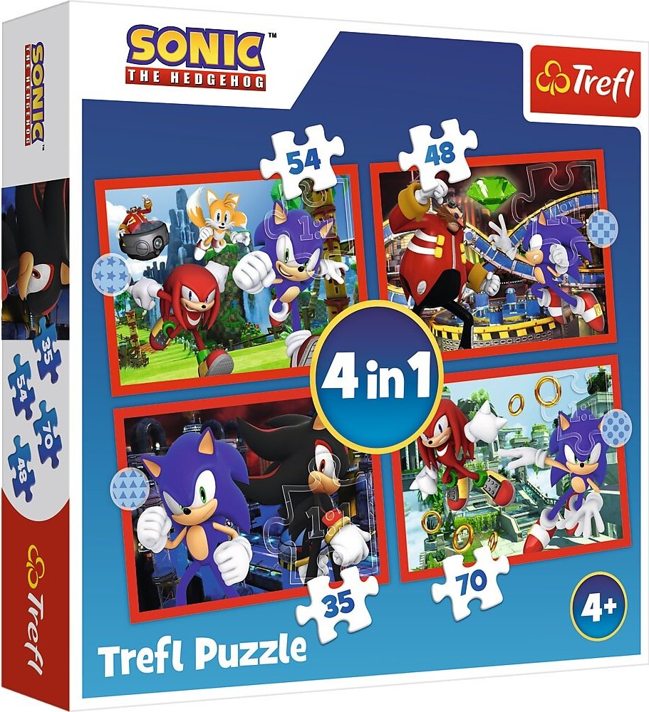 TREFL Puzzle 4v1 Sonic / Sonic The Hedgehog 28,5 x20, 5cm