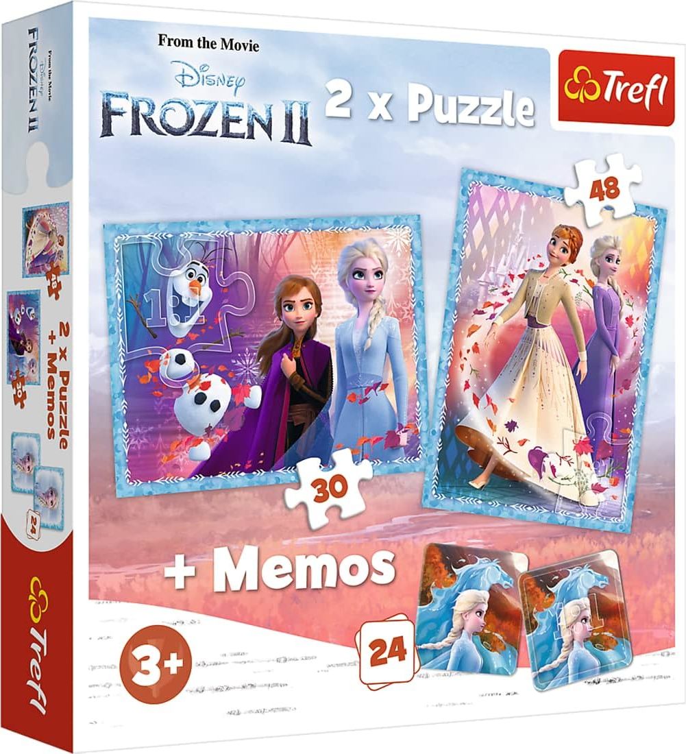TREFL 2v1 puzzle MEMOS - Princezny ve své zemi