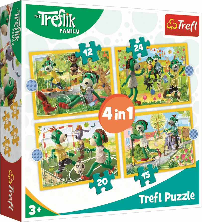 TREFL Puzzle Treflíci: Společná zábava 4v1