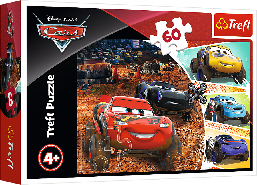 TREFL Puzzle Disney Cars Blesk McQueen s priateľmi, 60 dielikov