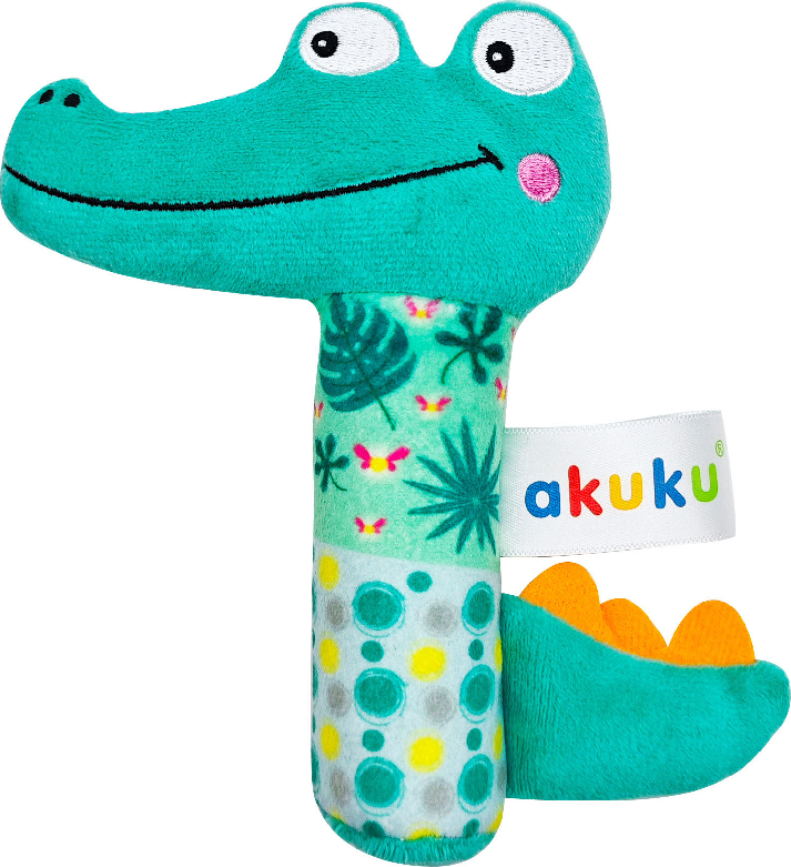 AKUKU Pískacia hrkálka krokodíl