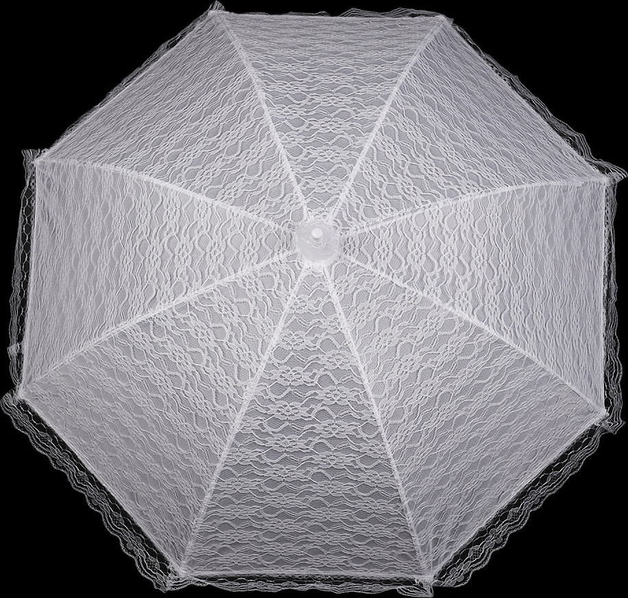 Svatební krajkový vystřelovací deštník Varianta: bílá, Balení: 1 ks