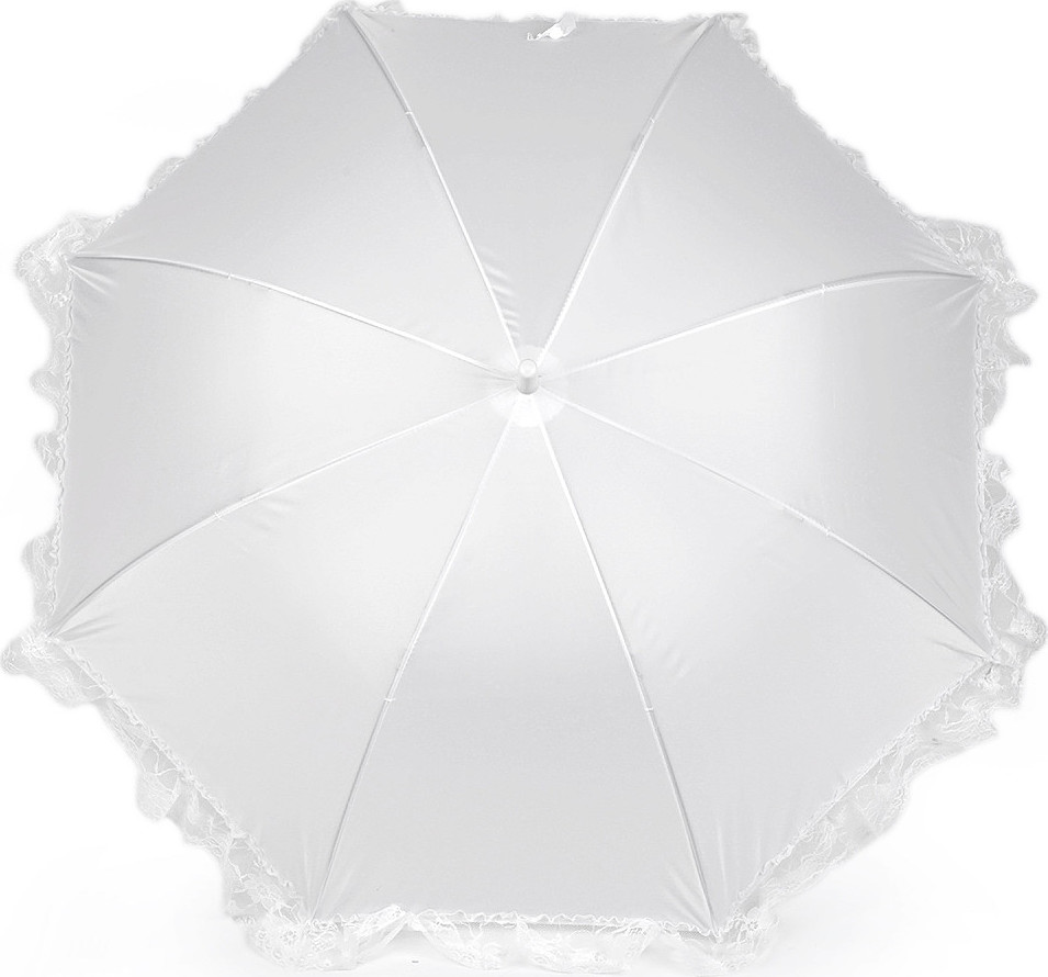 Svatební vystřelovací deštník s krajkou Varianta: bílá, Balení: 1 ks