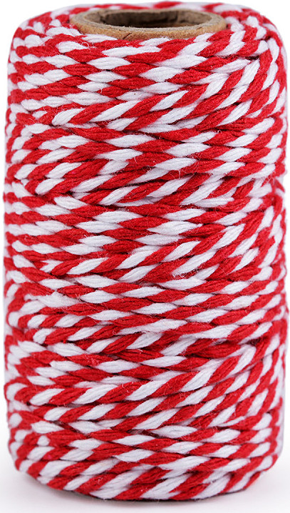 Bavlněná šňůra Ø2 mm Varianta: 1 červená, Balení: 1 ks