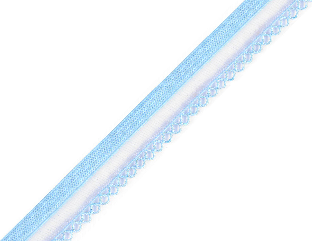 Ozdobná pruženka šíře 14 mm Varianta: 4 modrá světlá, Balení: 1 m