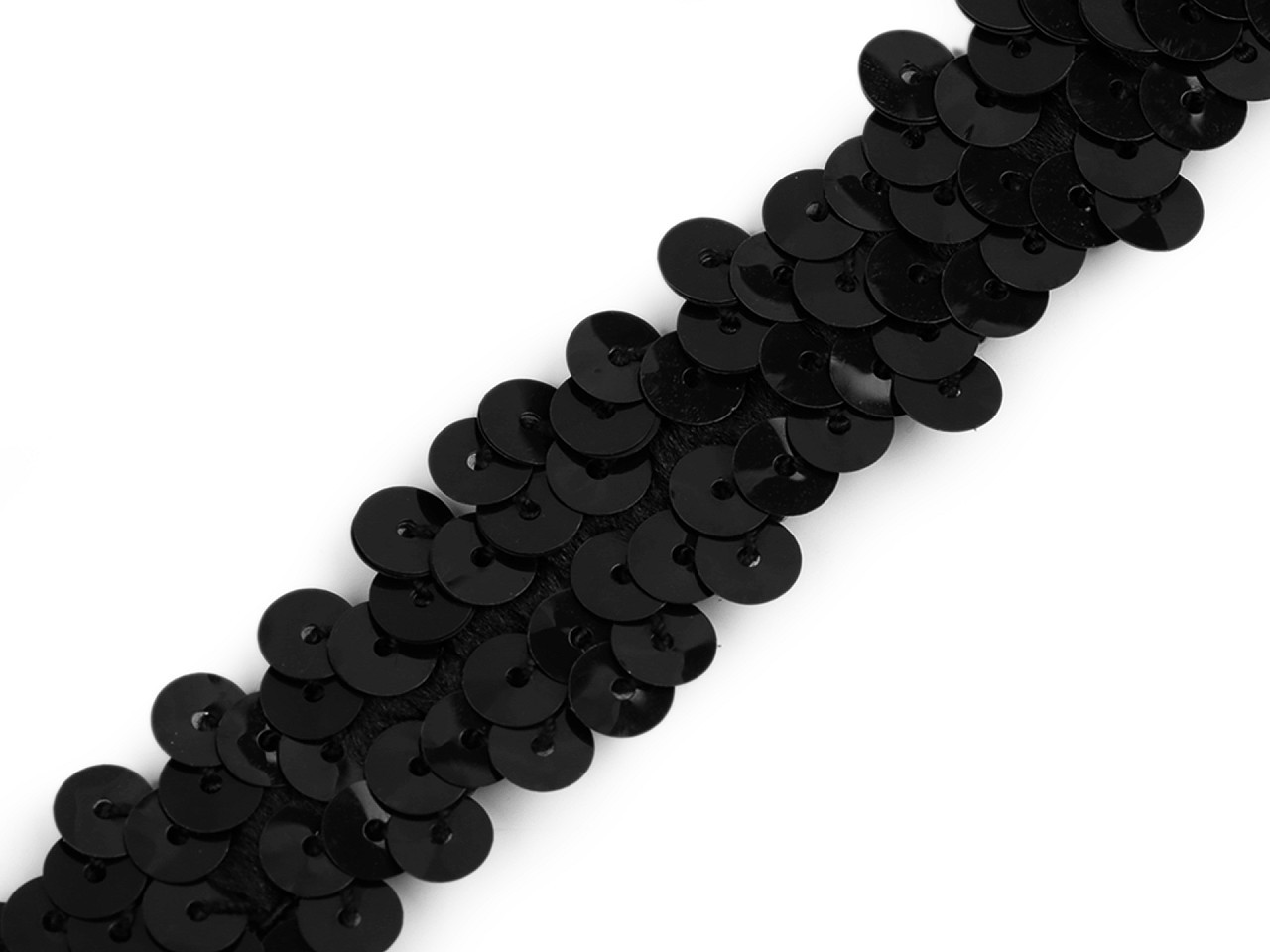 Flitrový prýmek šíře 20 mm elastický Varianta: 3 černá, Balení: 1 m