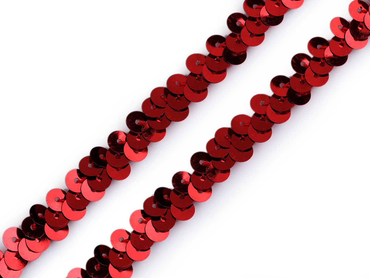 Flitrový prýmek šíře 10 mm elastický Varianta: 3 červená, Balení: 1 m