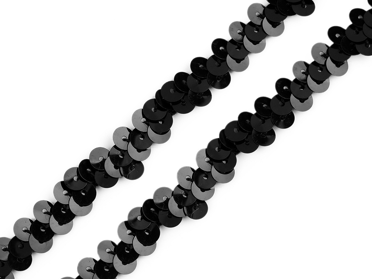 Flitrový prýmek šíře 10 mm elastický Varianta: 4 černá, Balení: 1 m