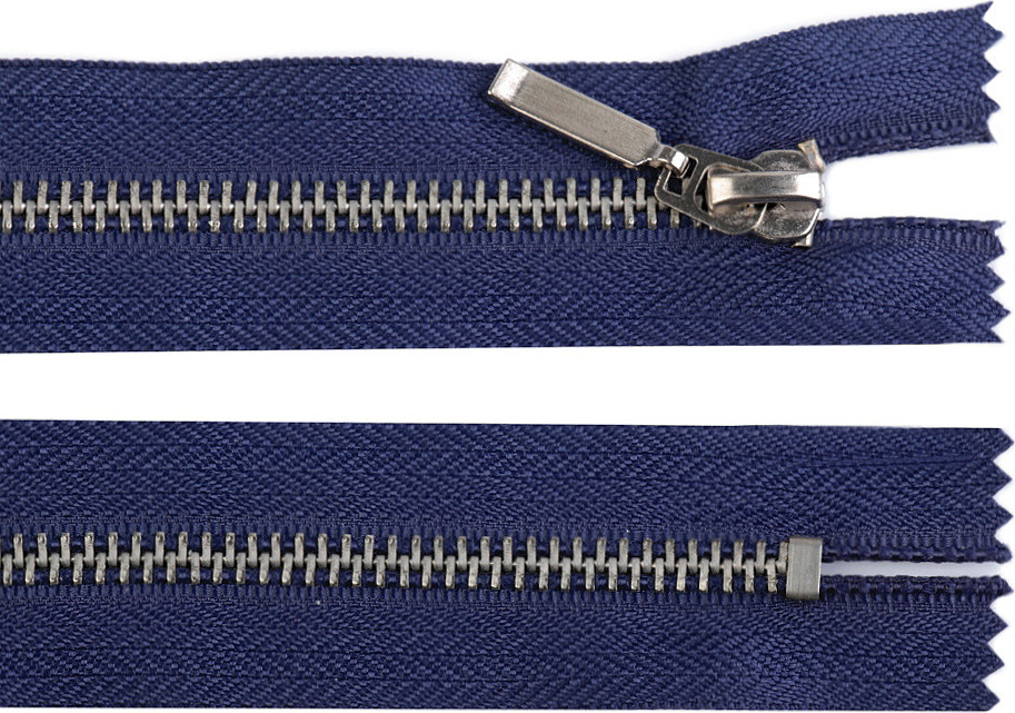 Kovový zip šíře 6 mm délka 14 cm (jeansový) Varianta: 330 modrá tmavá, Balení: 1 ks