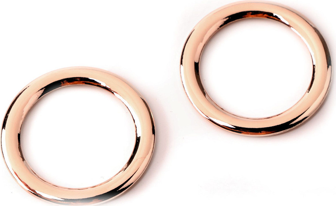 Spona / oděvní kroužek Ø28 mm plochý Varianta: 2 růžové zlato, Balení: 2 ks