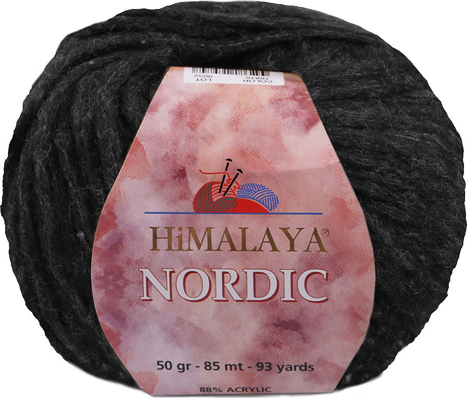 Pletací příze Himalaya Nordic 50 g Varianta: 12 (76827) černá, Balení: 1 ks