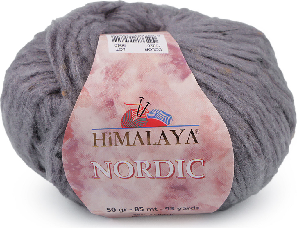 Pletací příze Himalaya Nordic 50 g Varianta: 10 (76826) šedá, Balení: 1 ks