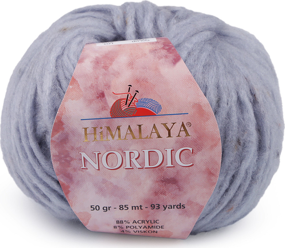 Pletací příze Himalaya Nordic 50 g Varianta: 9 (76812) modrá ledová, Balení: 1 ks