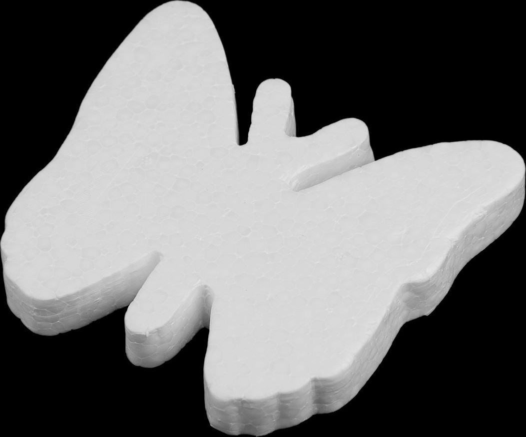 Motýl 12,5x13 cm polystyren Varianta: bílá, Balení: 10 ks