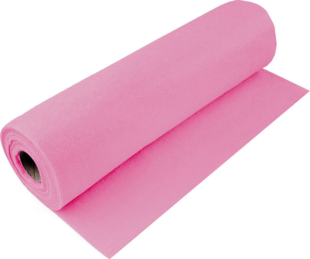Filc / plsť metráž tloušťka 2 mm Varianta: 10 (F09) růžová, Balení: 1 m