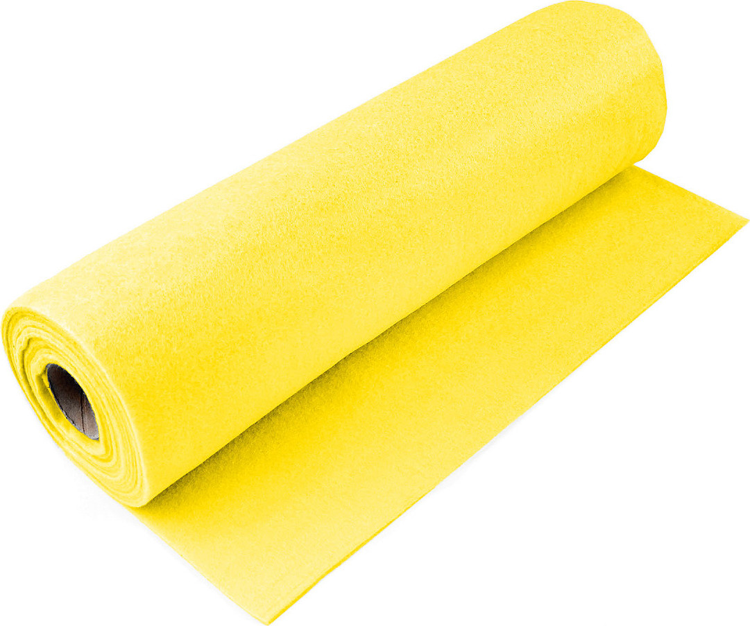 Filc / plsť metráž tloušťka 3 mm Varianta: 5 (F37) žlutá, Balení: 1 m