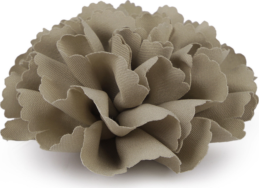Textilní květ k našití a nalepení Ø10 cm Varianta: 3 béžová, Balení: 10 ks