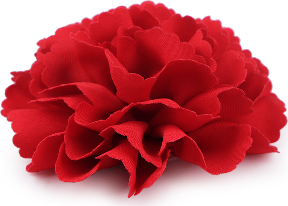 Textilní květ k našití a nalepení Ø10 cm Varianta: 4 červená, Balení: 10 ks