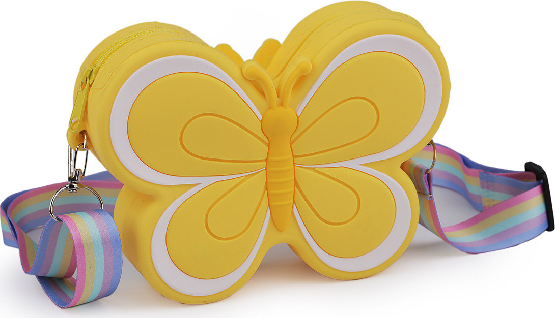 Dětská kabelka motýl 14x11 cm Varianta: 2 žlutá, Balení: 1 ks