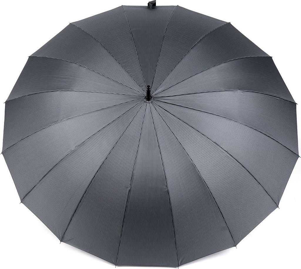 Velký rodinný vystřelovací deštník Varianta: 3 šedá proužky, Balení: 1 ks