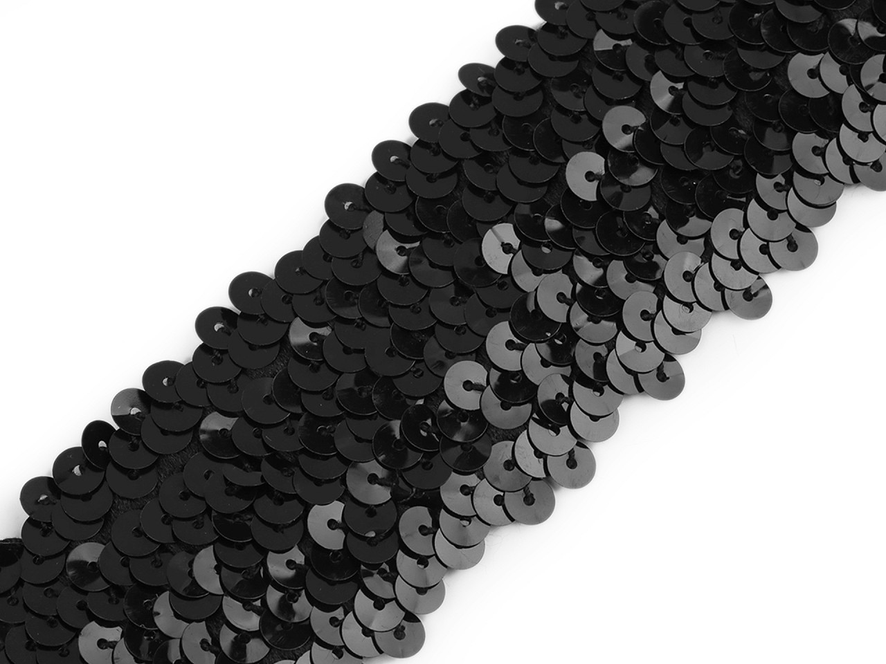 Flitrový prýmek šíře 45 mm elastický Varianta: 5 černá, Balení: 1 m