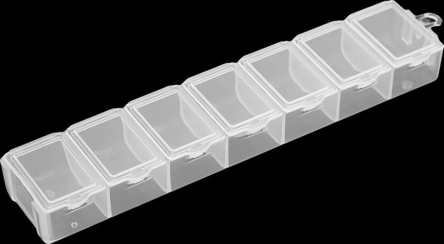 Plastový box / zásobník 1,8x3,4x15 cm Varianta: transparent, Balení: 1 ks