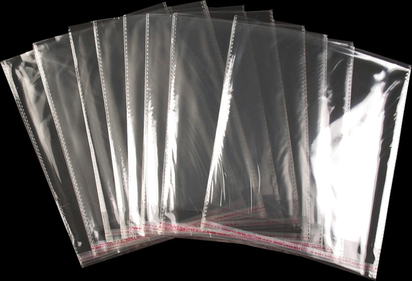 PP sáček s lepicí klopou 20x20 cm Varianta: transparent, Balení: 10500 ks