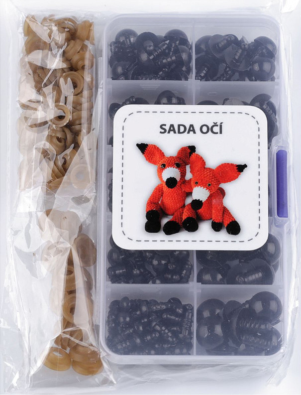 Sada očí s pojistkou 142 sad Varianta: černá, Balení: 1 sada