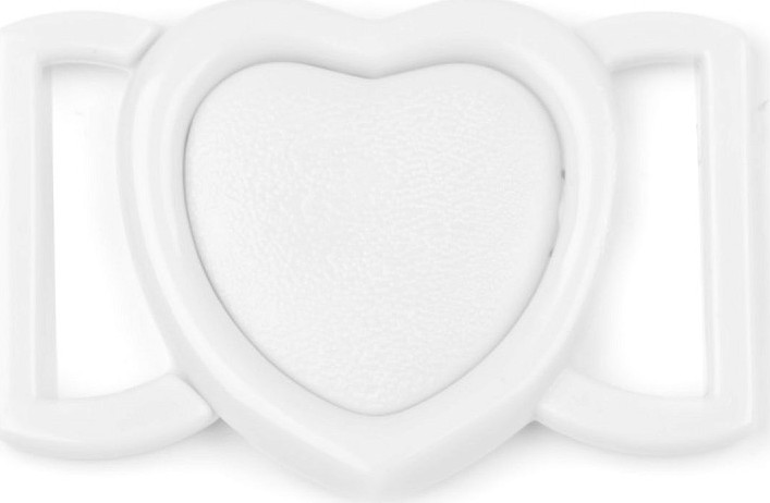 Plavkové zapínání srdce šíře 20 mm plastové Varianta: 2 bílá, Balení: 2 pár