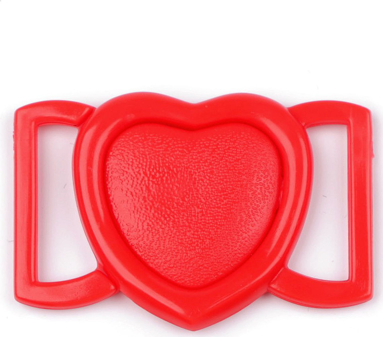 Plavkové zapínání srdce šíře 20 mm plastové Varianta: 5 červená, Balení: 2 pár