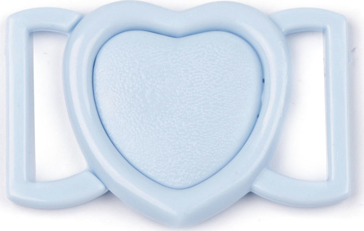 Plavkové zapínání srdce šíře 20 mm plastové Varianta: 6 modrá světlá, Balení: 2 pár