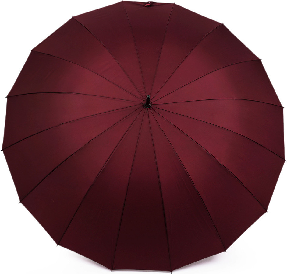 Velký rodinný deštník s dřevěnou rukojetí Varianta: 1 vínová, Balení: 1 ks