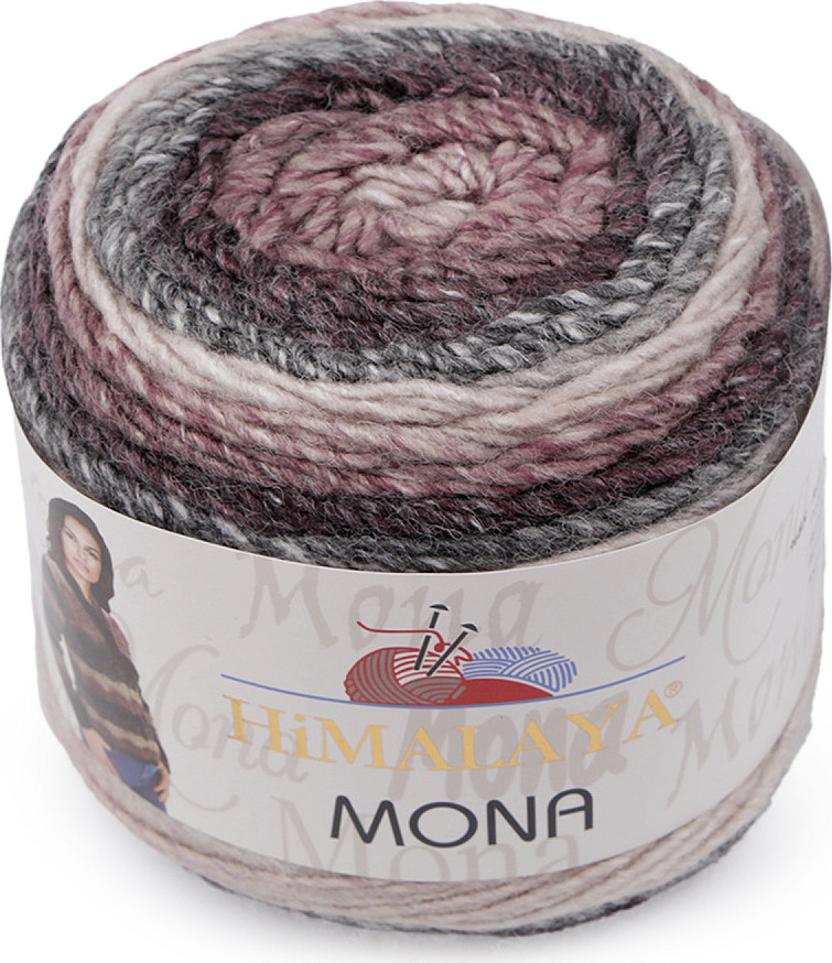 Pletací příze Himalaya Mona 100 g Varianta: 4 (22111) šedá, Balení: 1 ks