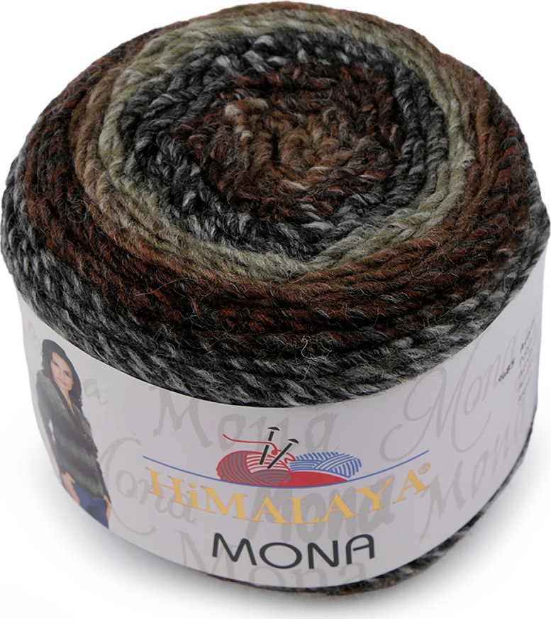 Pletací příze Himalaya Mona 100 g Varianta: 9 (22107) šedohnědá, Balení: 1 ks