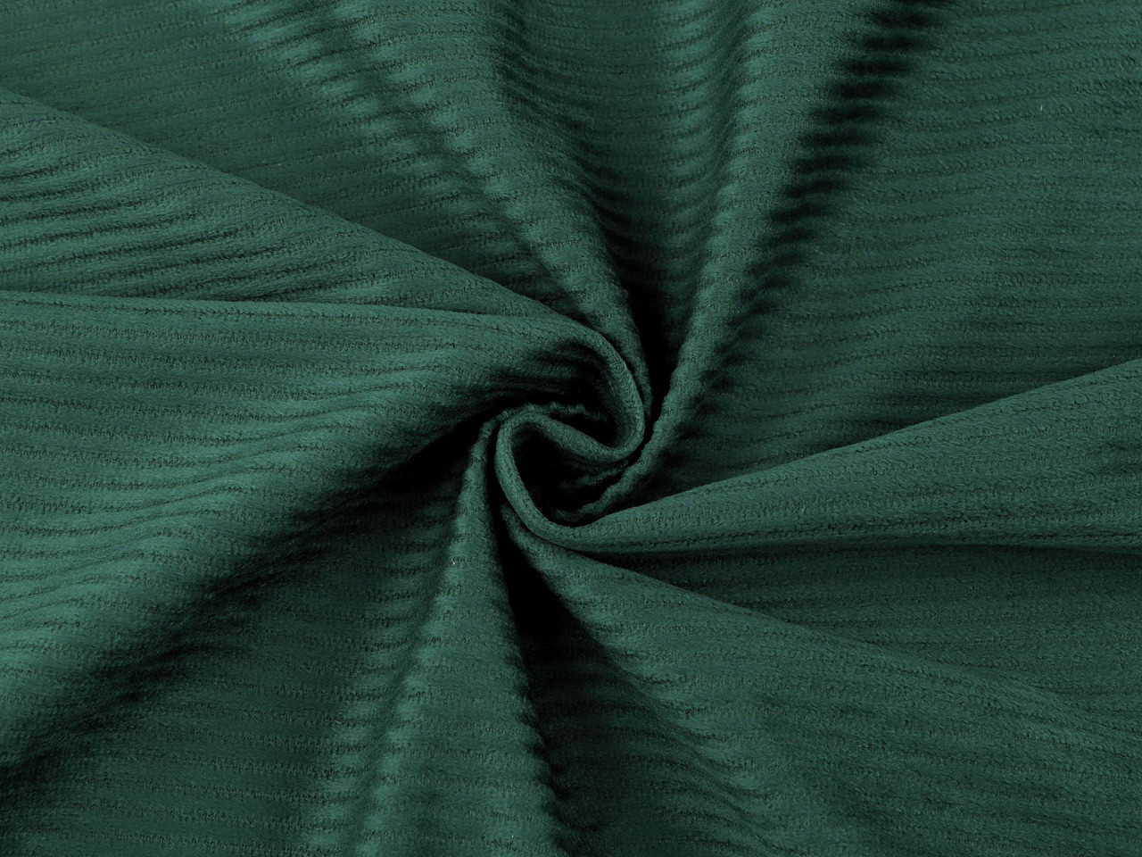 Velvet / samet oděvní s řádkovanou strukturou Varianta: 7 zelená tmavá, Balení: 1 m