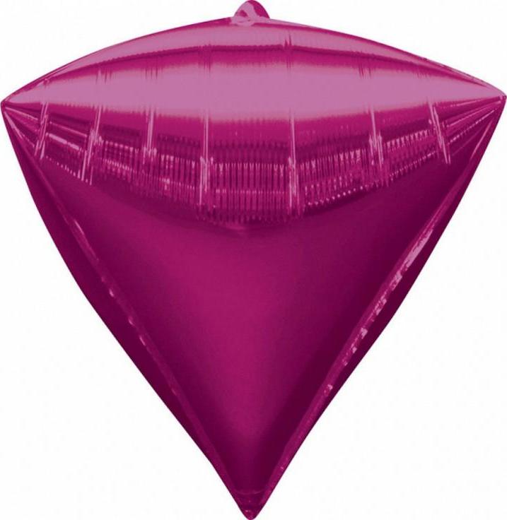 Amscan Fóliový balónek G20 Diamond, růžový, 38x43 cm