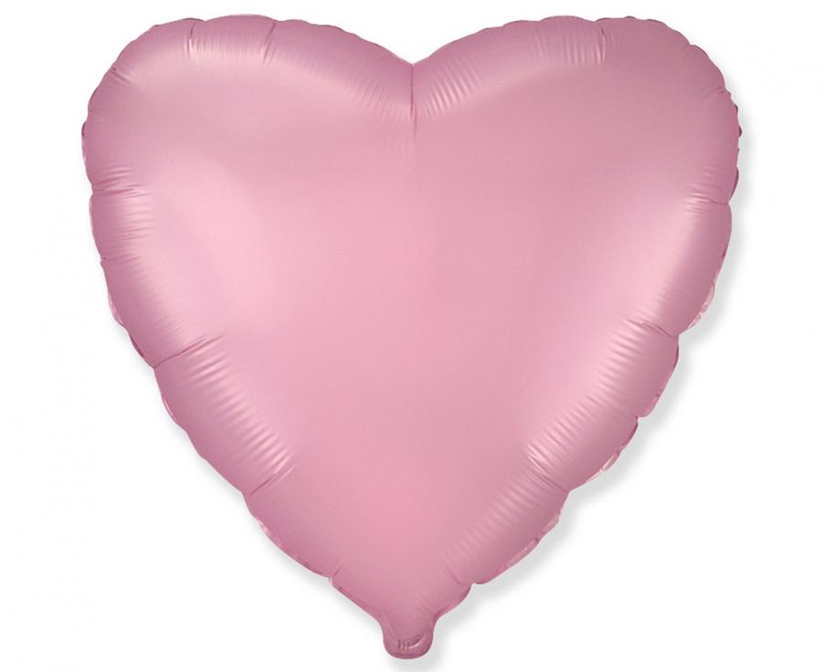 Flexmetal Fóliový balónek 18" FX - Srdce (satén pastelově světle růžový)