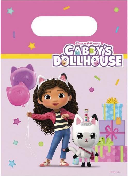 Procos Papírové tašky Gabby&#39;s Dollhouse, 4 ks.