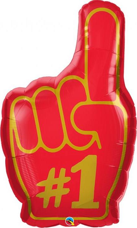 Qualatex Fóliový balónek 37 palců QL SHP #1, červený