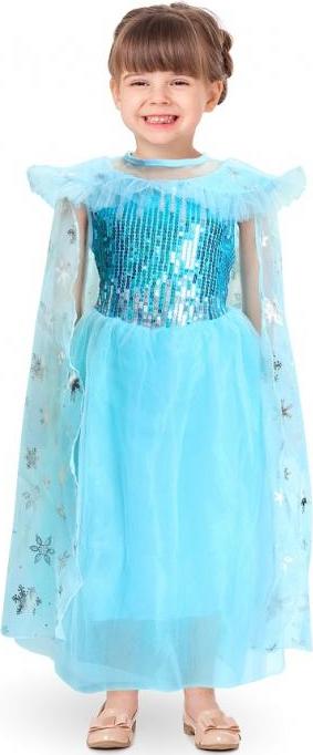 Godan / costumes Dětský kostým "Modrá dvorní paní" (šaty) velikost 95-110 cm