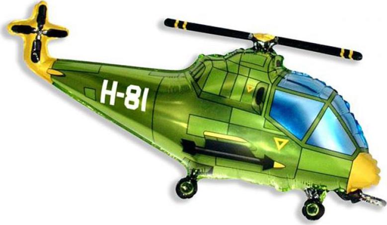 Flexmetal Fóliový balónek 24" FX - "Helicopter" (zelený)