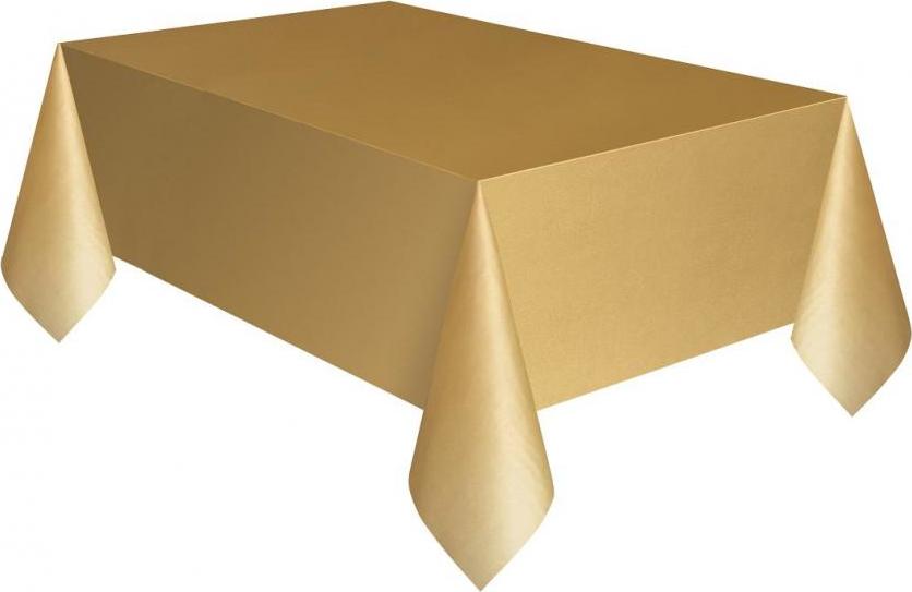 Unique party Zlatý, matný ubrus, rozměr 274 x 137 cm