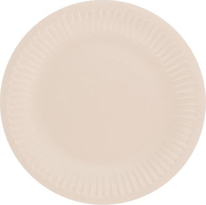 Godan / decorations Papírové talíře jednobarevná světle růžová, 18 cm, 6 ks.