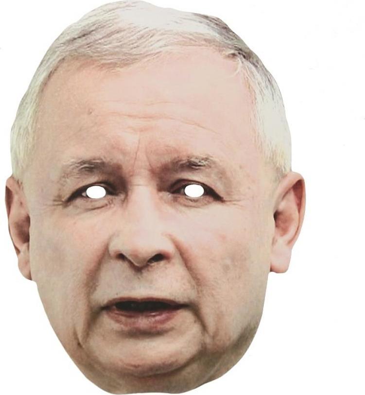 Papírová maska "Jarosław Kaczyński