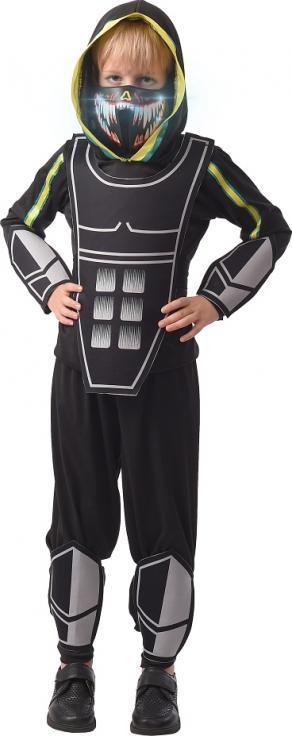 Godan / costumes Dětský kostým Cyber Hero (mikina, kalhoty, maska citlivá na zvuk, brnění, chrániče rukou a nohou), velikost 110/120 cm, KK