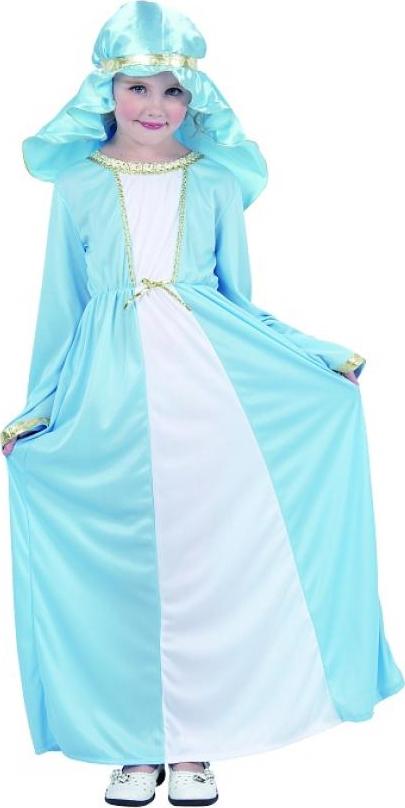 Godan / costumes Dětský kostým "Maria" (šaty, pokrývka hlavy), velikost 120/130 cm, KK