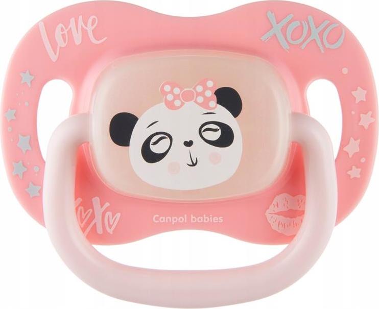CANPOL babies Cumlík silikónový symetrický EXOTIC ANIMALS 6-18m 1ks panda