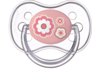 CANPOL babies Dudlík 6-18m silikonový symetrický NEWBORN BABY růžový
