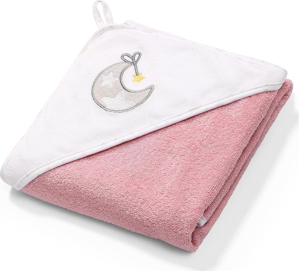 BabyOno Baby Ono Froté ručník s kapucí 85x85 cm, růžový