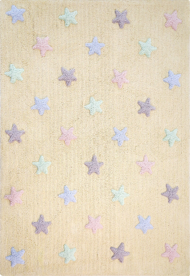 Lorena Canals koberce Přírodní koberec, ručně tkaný Tricolor Stars Vanilla Rozměry koberců: 120x160